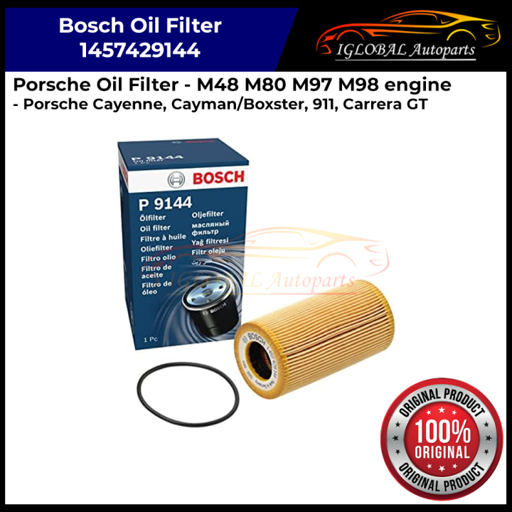 Bosch Oil Filter P9144 Porsche Cayenne, Cayman/Boxster, 911, Carrera