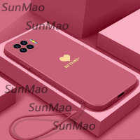 สีทึบ OPPO แบบตรงขอบลายรักเคสโทรศัพท์ A93