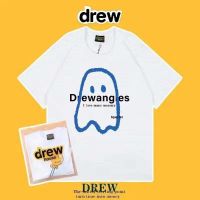 เสื้อยืดแขนสั้นลําลอง ทรงหลวม ลายหน้ายิ้ม Drew house Justin Biber สไตล์สตรีท สําหรับผู้ชาย และผู้หญิงS-5XL