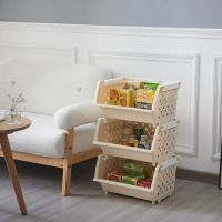 [COD] Factory direct sales can be superimposed fruit and vegetable storage basket plastic kitchen bathroom finishing without