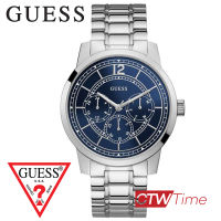 (ผ่อนชำระ สูงสุด 10 เดือน) Guess SKYLINE นาฬิกาข้อมือผู้ชาย สายสแตนเลส รุ่น W1259G1 ( สีเงิน )