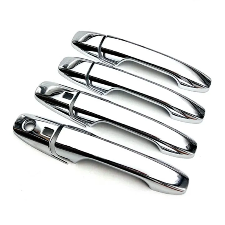 8pcs-chrome-silver-car-exterior-side-door-handle-frame-cover-trim-for-toyota-yaris-ativ-vois-2022-2023