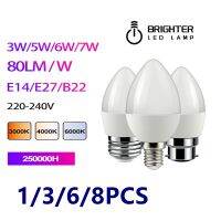 [HOT QQZIWWUJJWG 104] Led เทียนมินิหลอดไฟ C37 3วัตต์5วัตต์6วัตต์7วัตต์ E27 B22 E14 AC 220โวลต์-240โวลต์3000พัน4000พัน6000พันสำหรับตกแต่งบ้านหลอดไฟ Led ตกแต่งบ้าน