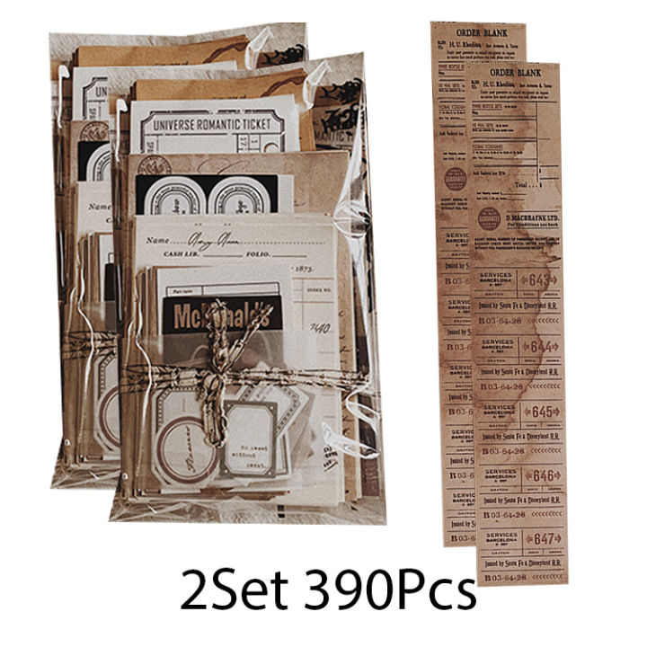 195pcslot-vintage-memo-scrapbooking-paper-kit-junk-journal-decorative-paper-ticket-craft-paper-scrapbooking-material-supplies