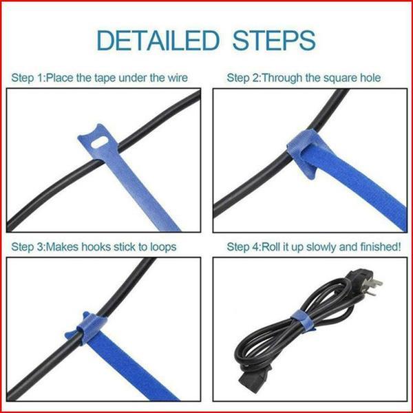 60-20pcs-durable-soft-nylon-cable-ties-20cm-reusable-ties-organizer-tool-self-adhesive-tapes