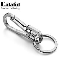 High Quality Stainless Steel Keychain Personalized Custom Lettering Keyring For Mens Car Belt Buckle Key Chain Ring Holder K422 Key Chains
