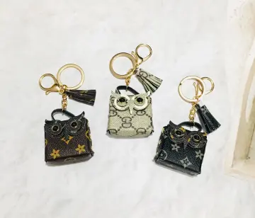 Louis Vuitton Owl Multicolor Leather Circular Key Chain / Bag