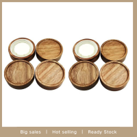 Wooden Mason Jar Lids - 4 Mason Jar Lids (Acacia Wood) -Top Mason Jar Lid Set Storage Lids for Ball Jars Only