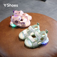 ?Clearance Price?   Summer Soft Sole Glow Anti slip Lightweight Baotou Sandals/ Little Chrysanthemum Baby Sandals/ Cheap/ Discount