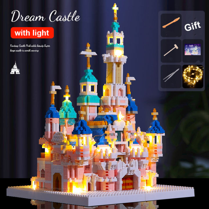 บล็อกตัวต่อเพชร-suzhou-garden-model-dream-castle-cruise-chinese-traditional-great-wall-with-light-diy-kit-kids-toys