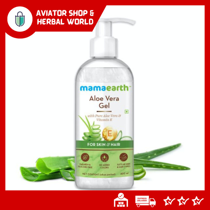 MAMAEARTH Aloe vera gel for skin and hair 300ml | Lazada