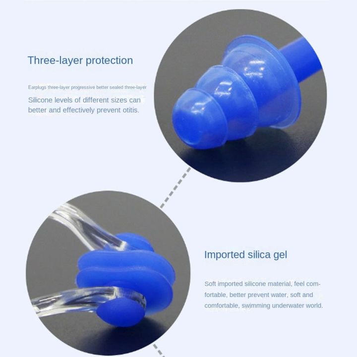 qiannong-ที่อุดหูซิลิโคนป้องกันเสียงรบกวนสำหรับว่ายน้ำอุปกรณ์เสริมเพื่อการว่ายน้ำ-surf-ดำน้ำกีฬาที่อุดจมูกที่อุดหูป้องกันที่อุดหูนอนหลับอาบน้ำที่อุดหูที่อุดจมูกที่อุดหูที่อุดจมูกที่อุดจมูกที่ที่อุดหูป