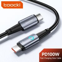 Toocki PD 100W 60W สาย USB ชนิด C 6A สายชาร์จที่ชาร์จไฟรวดเร็ว USB USB C สำหรับ Xiaomi Redmi Samsung OPPO สายสัญญาณภาพ Realme