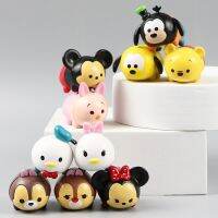 ซีรีส์การ์ตูนฟิกเกอร์ของเล่นอนิเม Tsum Tsum Kado Ulang Tahun เด็กของตกแต่งตุ๊กตาโมเดลมินนี่มิคกี้ตัวละคร10ชิ้น/ชุด