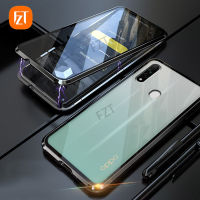 สำหรับ OPPO A31 2020 กระจกสองด้านแม่เหล็ก 2 in 1 การดูดซับโลหะกรณีกระจกคู่อลูมิเนียมกรอบที่สวยงามป้องกันการกระแทกพลิกปก