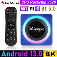 LEMFO Android 13 Smart TV Box X88Pro 13 RK3528 WIFI 6 Support 8K Bluetooth 5.0 Set Top Box Android 13.0 32G 64G Media Player Electrical Connectors