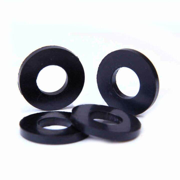 10pcs-flat-gaskets-inner-dia-4mm-30mm-nbr-rubber-o-rings-anti-oil-seal-washers-black