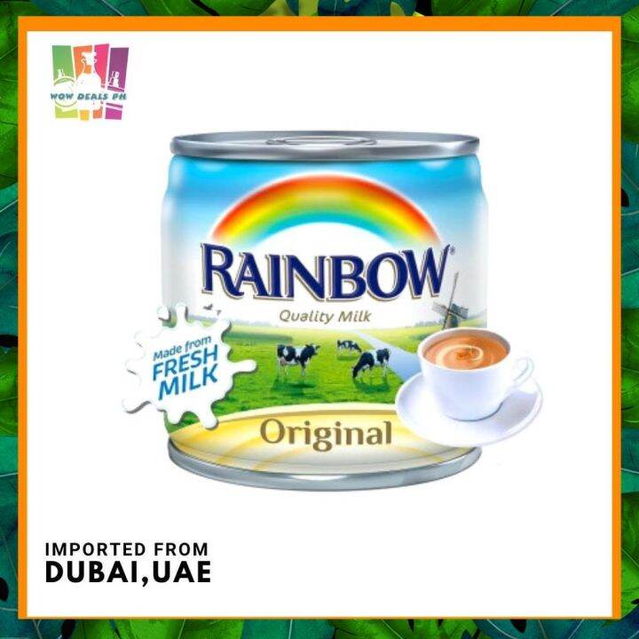 Rainbow Full Cream Evaporated Milk Original 160ml Lazada PH
