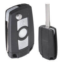 3ปุ่ม Refit Key Remote Car Key Fob Shell Case ไม่มีชิป ut Car Flip Key Fit สำหรับ BMW E81 E46 E39 E63 E38 E53 E36 E85