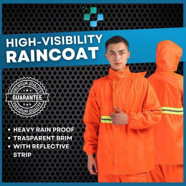 ☃ ﹉ Medsafe Full Body Rain Coat Waterproof Motorcycle Rain Suit Lightweight Rain Jacket with