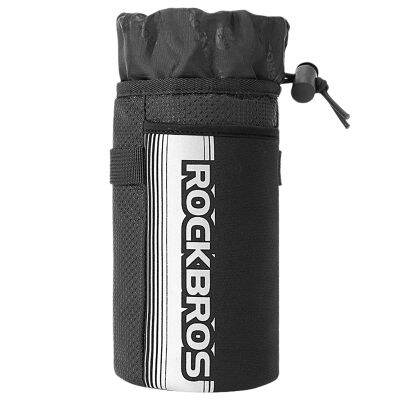 ROCKBROS Bike Water Bottle Holder Bike Bag Handlebar Stem Bag Bicycle Cup Drink Storage Pouch Bag for Mountain Road Bike