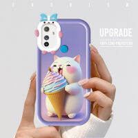 เคสเคสใส่โทรศัพท์สำหรับ Realme C30 Realme C3 Realme C33การ์ตูนหมอนรูปแมวตาโตแมวเคสโทรศัพท์มีลายเลนส์โทรศัพท์สัตว์ประหลาดกรอบนุ่มฝาครอบป้องกันกันกระแทกเคสใส่โทรศัพท์เคสโทรศัพท์มือถือ