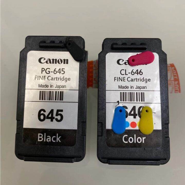 Canon PIXMA Printer Ink FINE Cartridge PG645 Black CL646 Color MG2460 ...