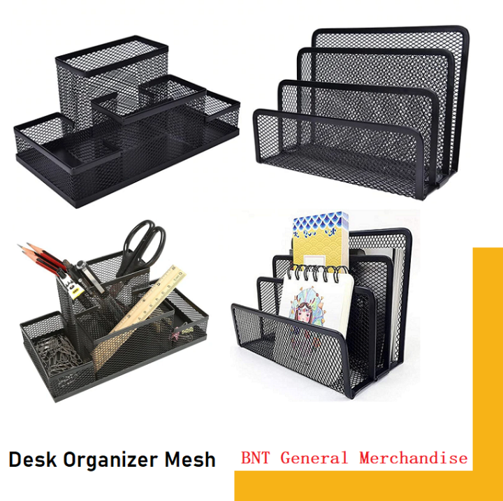 Pen Holders Pencil Holder Metal Mesh Pen Case Desk Organizer