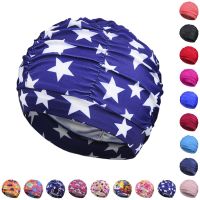 【CW】 Cap Hair Bathing Caps Hat Stretch Drape Swim Pool Sport Elastic Turban for Womens