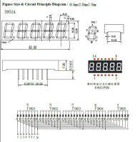 5บิตหลอดดิจิตอลจอแสดงผล Led 7ส่วนสีเขียว0.39นิ้วขายส่งทั่วไปแคโทด0.39 "0.39in สี่หลักจอแสดงผล