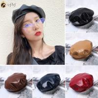 VFBF Women Adjustable Graceful Newsboy Caps PU Leather Casual Octagonal Cap Artist Painter Beret Hats Gatsby Hats