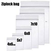 100Pcs Kitchen Thickened Transparent Ziplock Bag Closable Food Sealing Plastic Storage Bag