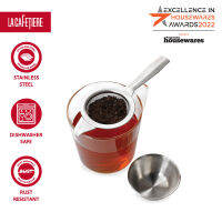 La Cafetiere Long-Handled Metal Tea Strainer with Drip Bowl , Hi-tech Strainer Dishwasher safe , Friendly used with tiny tea leaves - Silver ที่กรองชาและถ้วยดริป