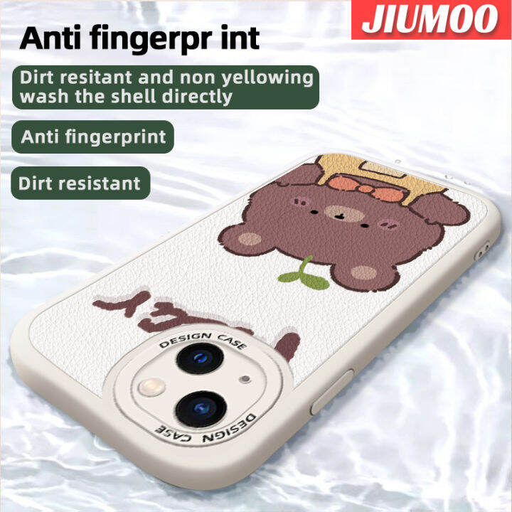 เคส-jiumoo-สำหรับ-oppo-a15-a15s-a35-4g-เคสลายการ์ตูนน่ารักหนังหมีดีไซน์ใหม่เคสโทรศัพท์ซิลิโคนนิ่มบางเรียบง่ายบางเคสหลังเคสกันกระแทกกล้องฝาปิดเลนส์เต็ม