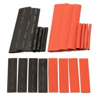 127pcs Red Black Polyolefin Heat Shrink Tubing Cable Tube Sleeving Kit Wrap Wire Set PE Heat Shrink Tubing Set Cable Sleeves Electrical Circuitry Part