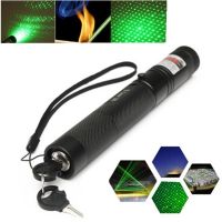 Powerful 303 Green Laser Flashlight Portable Quasi-focus Adjustable Burning Laser Pointer Keylock Security Command Pen