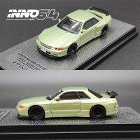 INNO1:64เส้นขอบฟ้าจีทีอาร์ R32จรวดกระต่ายตัวกว้างแจสเปอร์โมเดลรถโลหะผสมเขียว