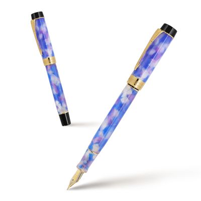 Jinhao 100 Centennial Resin Fountain Pen Iridum EFFMBent Nib with Converter GoldenSilver Clip Business Office Writing Pen