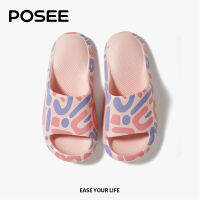 Posee 2023 รองเท้าแตะลำลองใหม่หนากันลื่นพื้นน่ารักแมวอุ้งเท้ารูปแบบสำหรับฤดูร้อนสำหรับผู้ชายและผู้หญิงสำหรับบ้านห้องน้ำ