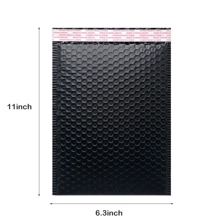 50pcs-black-poly-bubble-mailer-bubble-mailers-padded-envelopes-for-gift-packaging-lined-poly-mailer-self-seal-18-x-26cm-bag