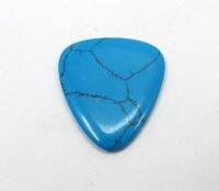 【CW】 Turquois e Pick quot;Round Tip quot; Gem stone Bead Pendant Pick 1pcs