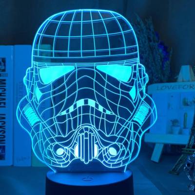โคมไฟตั้งโต๊ะอะคริลิค Star Wars Master Yoda 3d Usb Battery 7 สี(หมายเหตุแผงและฐานต้องซื้อแยกต่างหาก!!!)