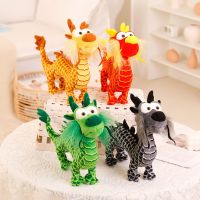 40CM Cute Four Colors Dragon Plush Doll Toy Cartoon Dragons Stuffed Mascot For Kids Birthday Gifts