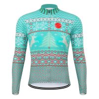 2022 Man Retro Cycling Jersey Bicycle Wear Cycling Jersey Long Sleeve Christmas Bicycles Enduro Quick Thin Dry Bike Downhill Mtb Winter Fleece Clothing