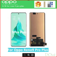 จอแอลซีดีของแท้6.7 AMOLED สำหรับ Oppo Reno9 Pro + ชิ้นส่วนจอสัมผัสแอลซีดีของเครื่องแปลงดิจิทัลสำหรับ Reno 9 Pro Plus อะไหล่ PGW110 Lcd