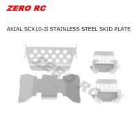 Stainless Steel Front Bumper Lower AR44 Axle Bottom Gearbox Mount Protection Skid Plate For 1/10 RC Crawler AXIAL SCX10 II 90046