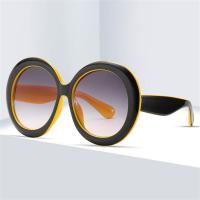 Vintage Big Round Sunglasses Vintage Brown Gradient nd Designer Sun Glasses Oversized Mirror Clear Shades Female Fashion