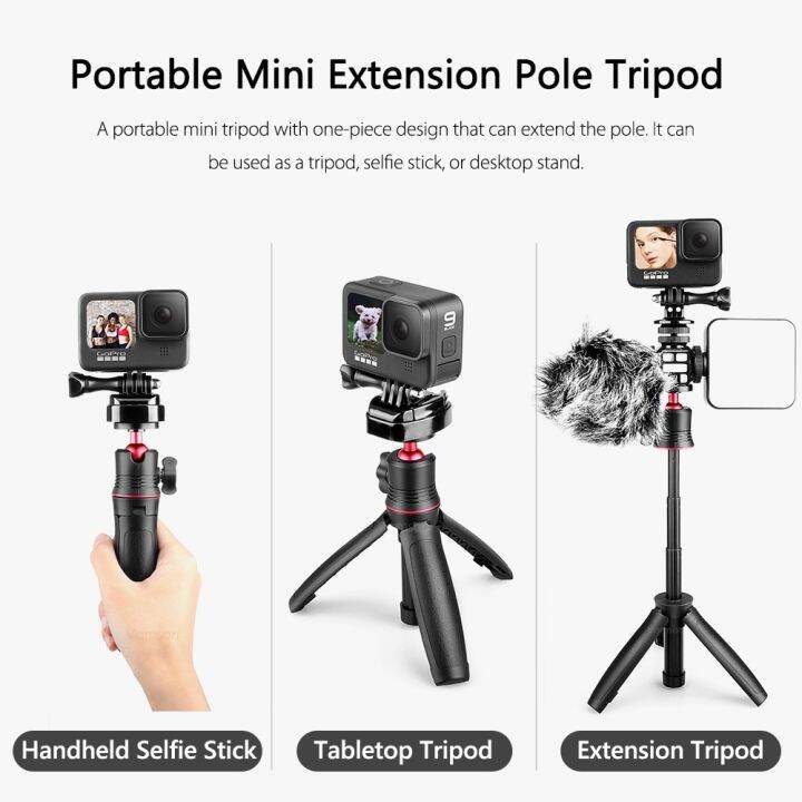 selfie-stick-mini-tripod-extendable-monopod-with-fill-light-storage-bag-for-gopro-hero-10-9-8-7-6-insta360-dji-sj-xiaomi