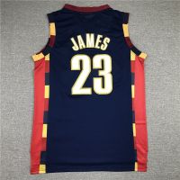 ?2023ชุดเจอร์ซีย์ Nba Cavaliers 23 # เสื้อเจอร์ซี่ส์ลายเจมส์เสื้อกีฬาคนขี่ม้าการสึกหรอลูกบาสเก็ตบอลโรงเรียนสูง