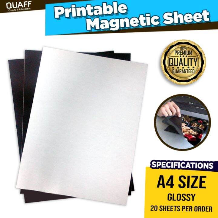 Quaff Printable Magnetic Glossy Paper A4 20 Pcs. | Lazada PH